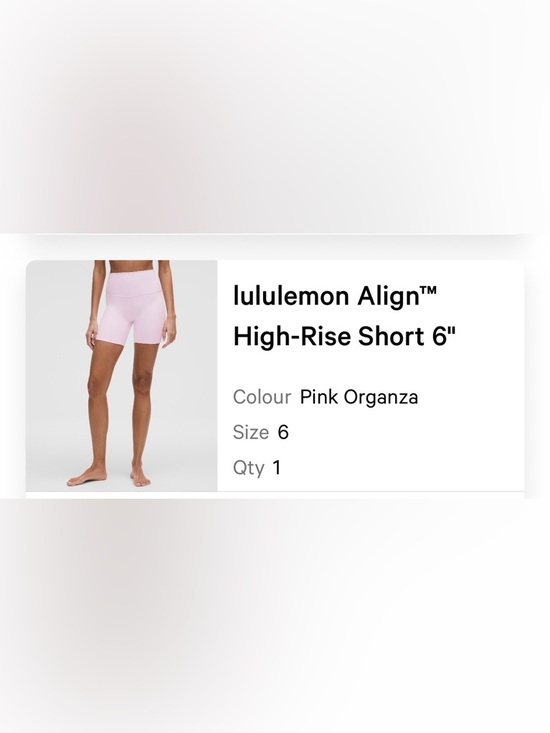 lululemon athletica Pants - lululemon athletica High-Rise 6" Short — Pink Organza